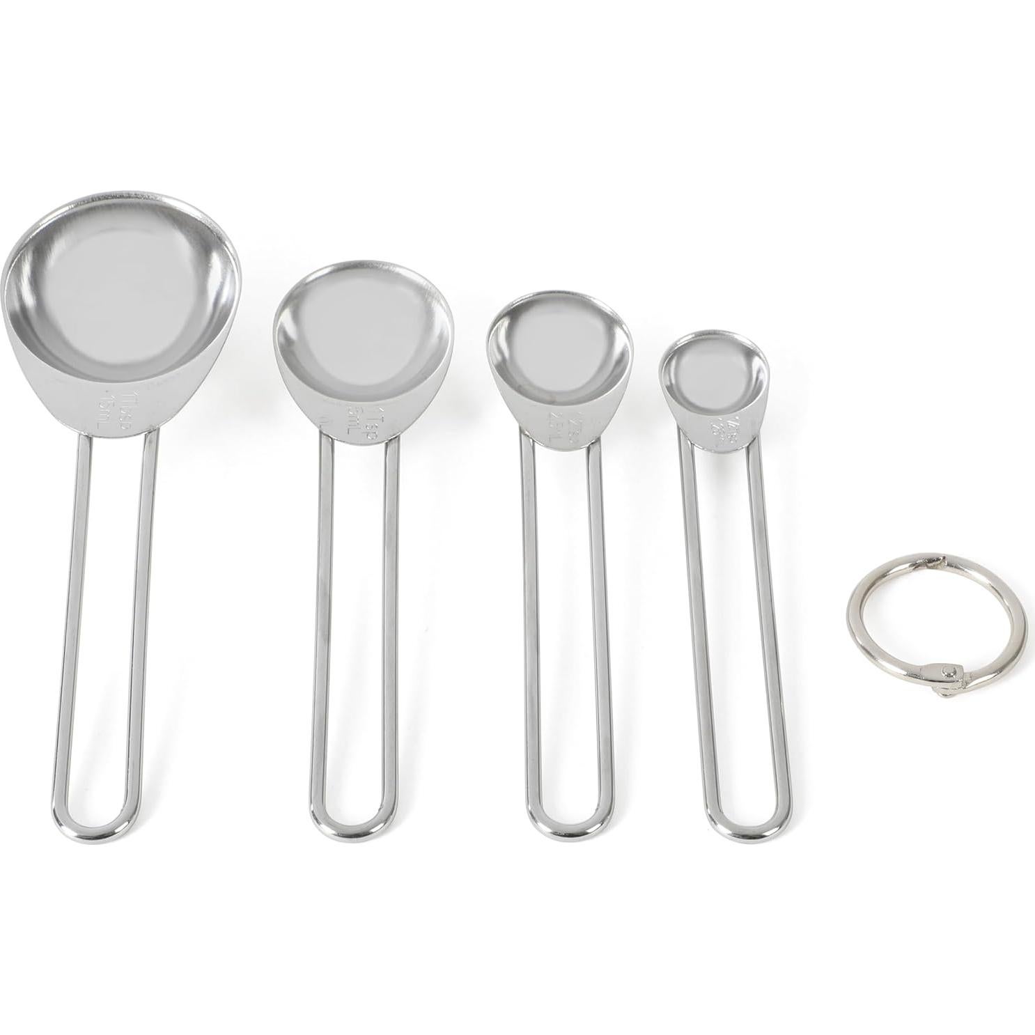 Juego de Cucharas Medidoras Acero Inoxidable Martha Stewart 4 Piezas