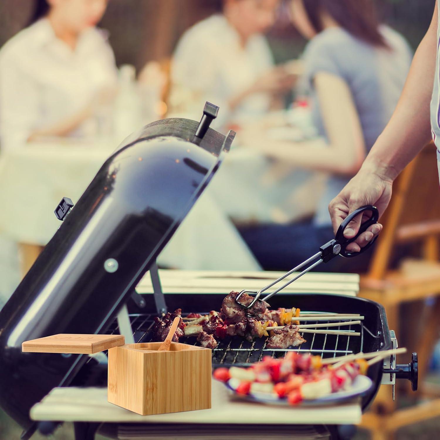 Caja de Sal de Bambú Honeydak con Tapa Magnética 170g