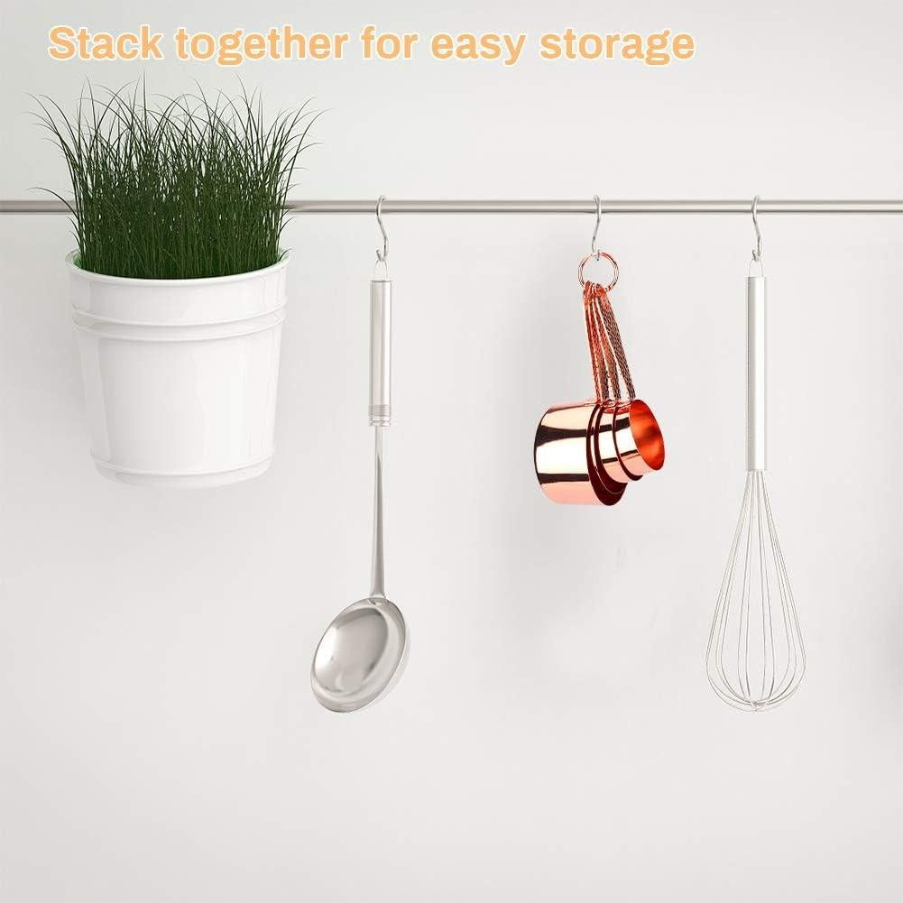 Juego de 4 Tazas Medidoras Acero Inoxidable Rosa Oro 60-250ml