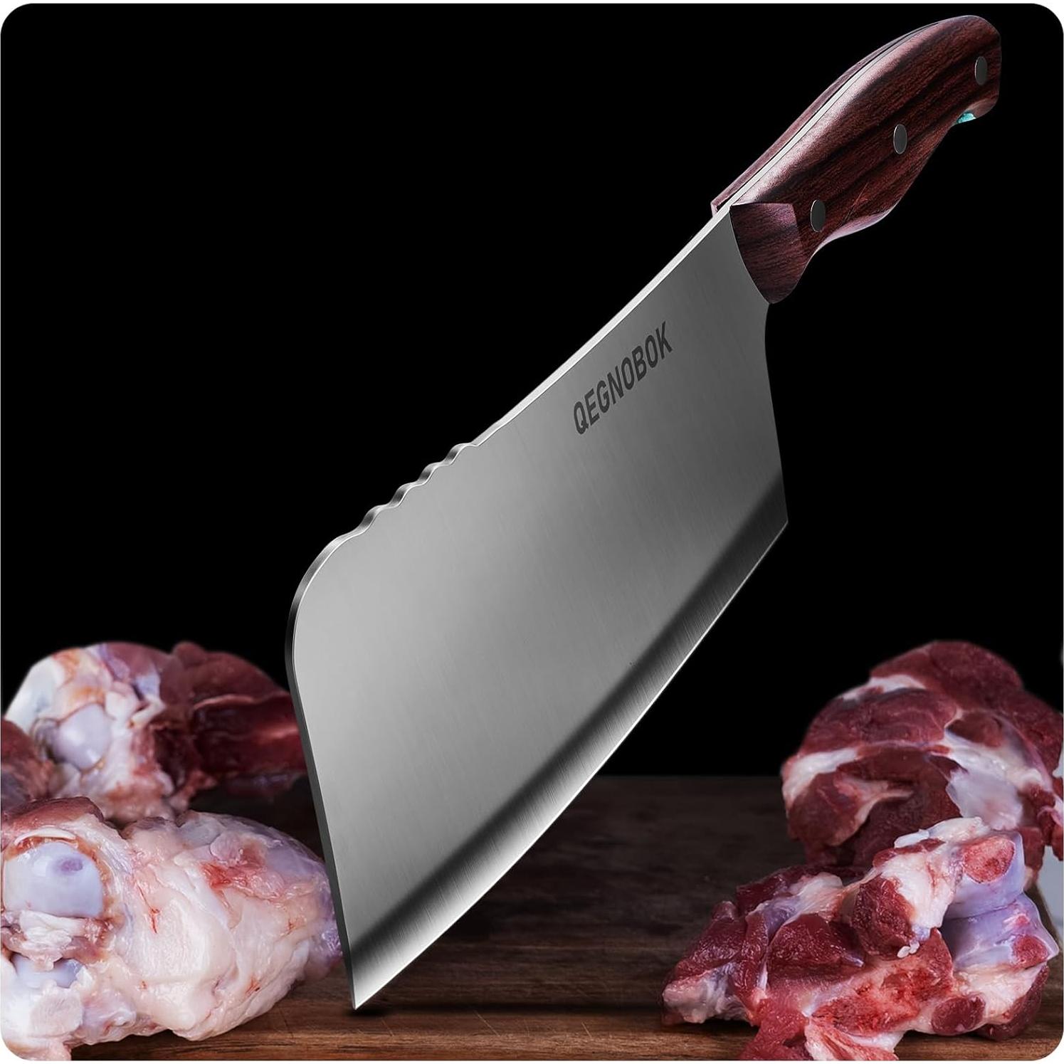 Cuchillo de Carnicero QEGNOBOK 17.78 cm Acero Inoxidable