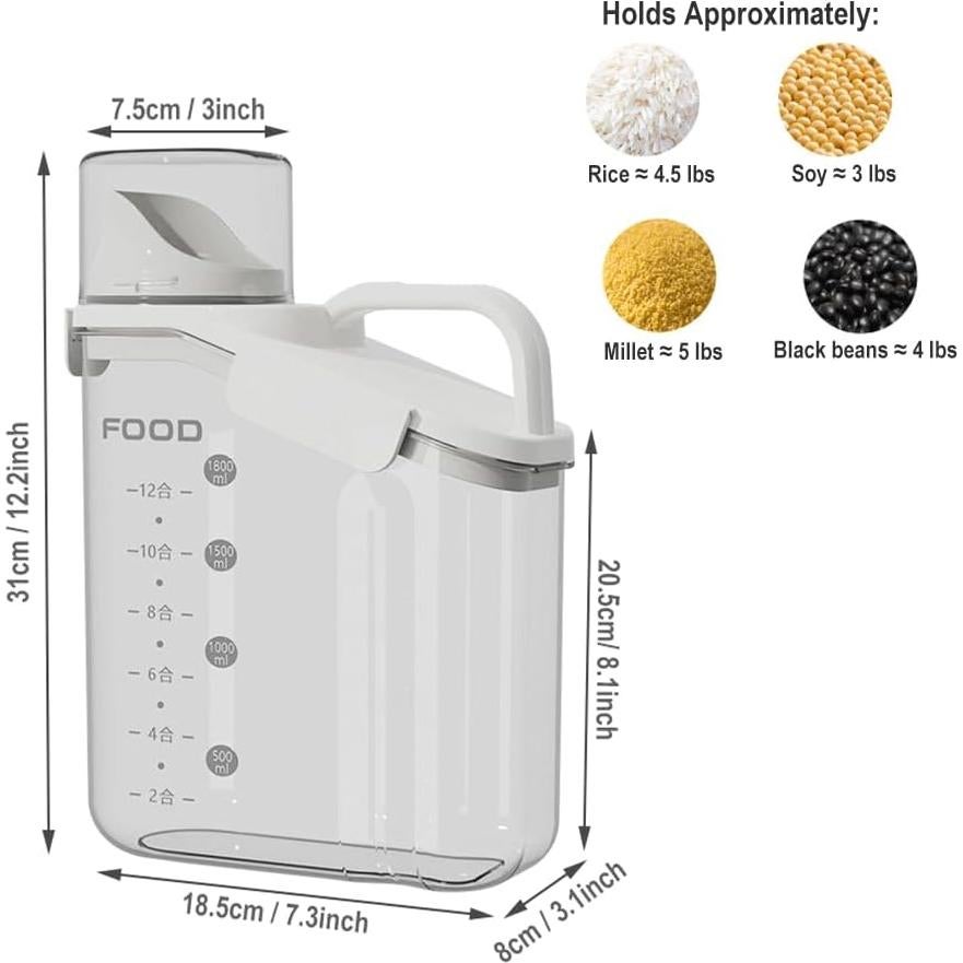 Contenedor Hermético de Almacenamiento de Alimentos 2.5L WINIAER