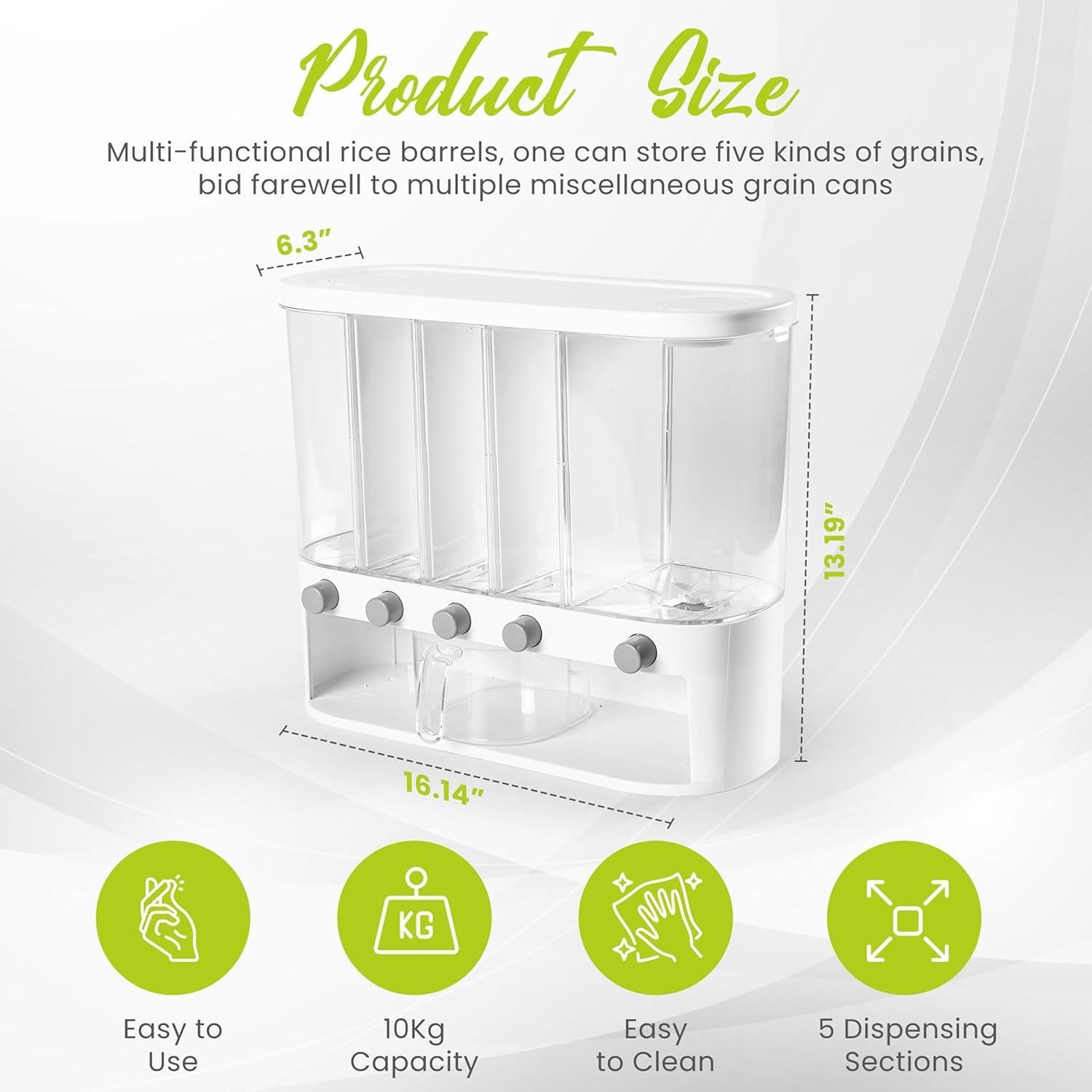 Dispensador de Alimentos Secos Montable EP Creations 5 Rejillas