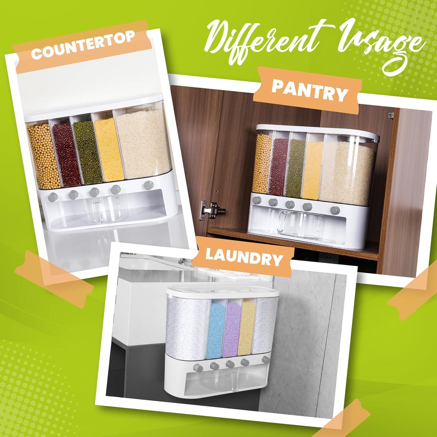 Dispensador de Alimentos Secos Montable EP Creations 5 Rejillas