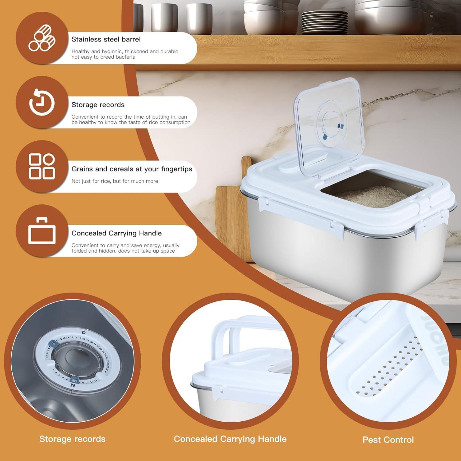 Contenedor de Almacenamiento Hermético Qiveno 10L Plata