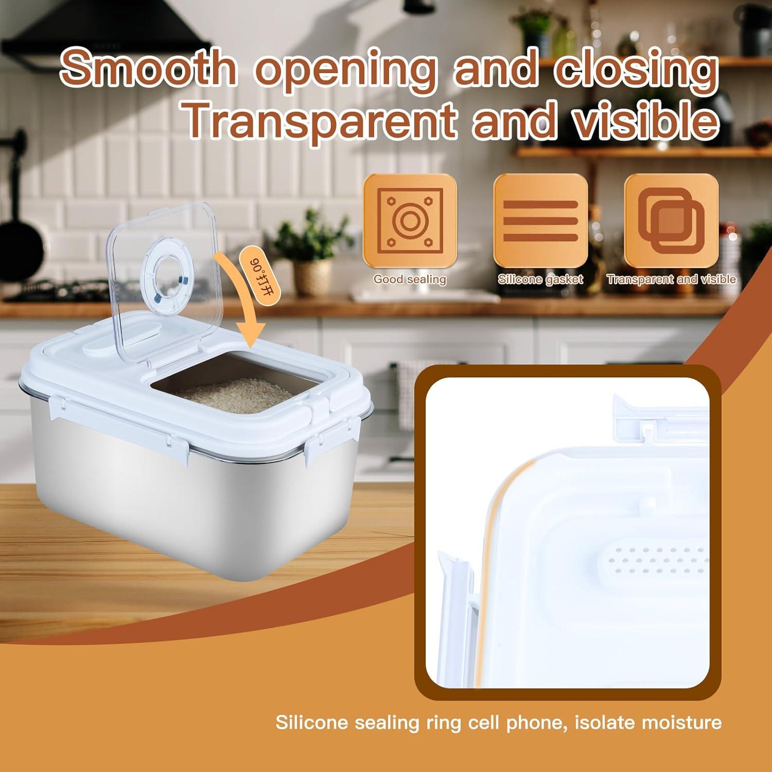 Contenedor de Almacenamiento Hermético Qiveno 10L Plata