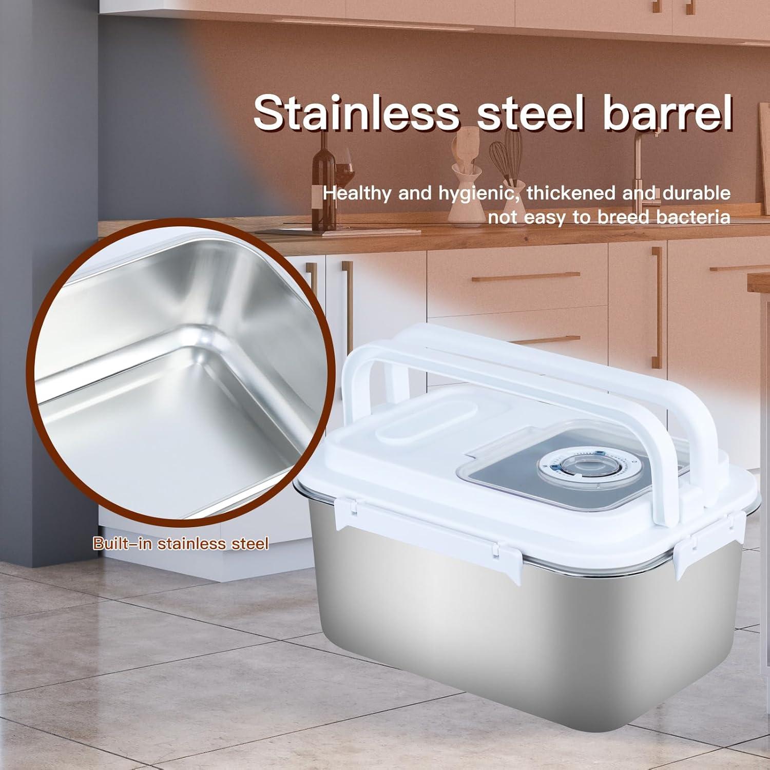 Contenedor de Almacenamiento Hermético Qiveno 10L Plata