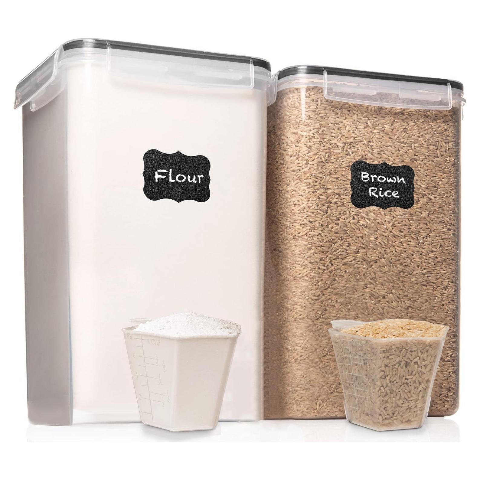 Contenedores de Almacenamiento 6.5L Suministros Pluma Blanca - 2 Pcs