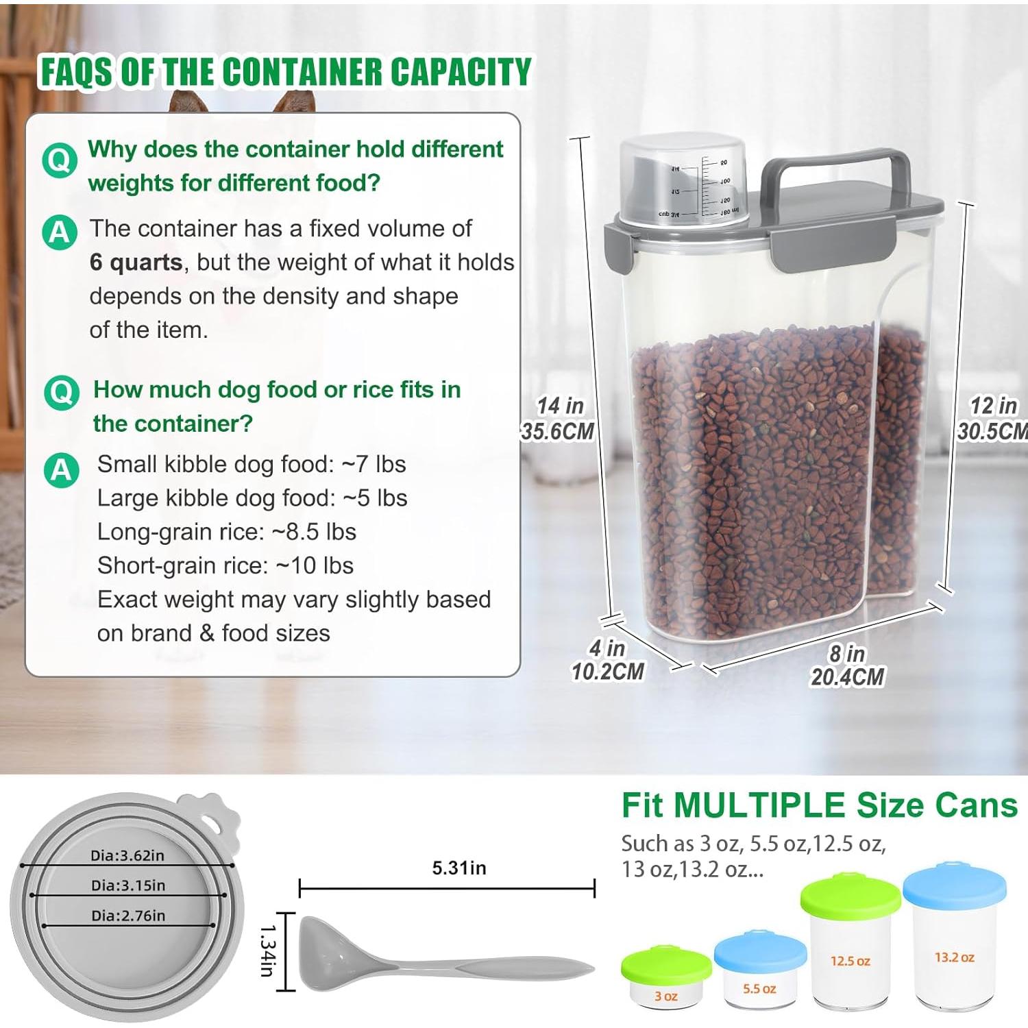 Contenedor de Almacenamiento de Comida para Mascotas TBMax 5.68L