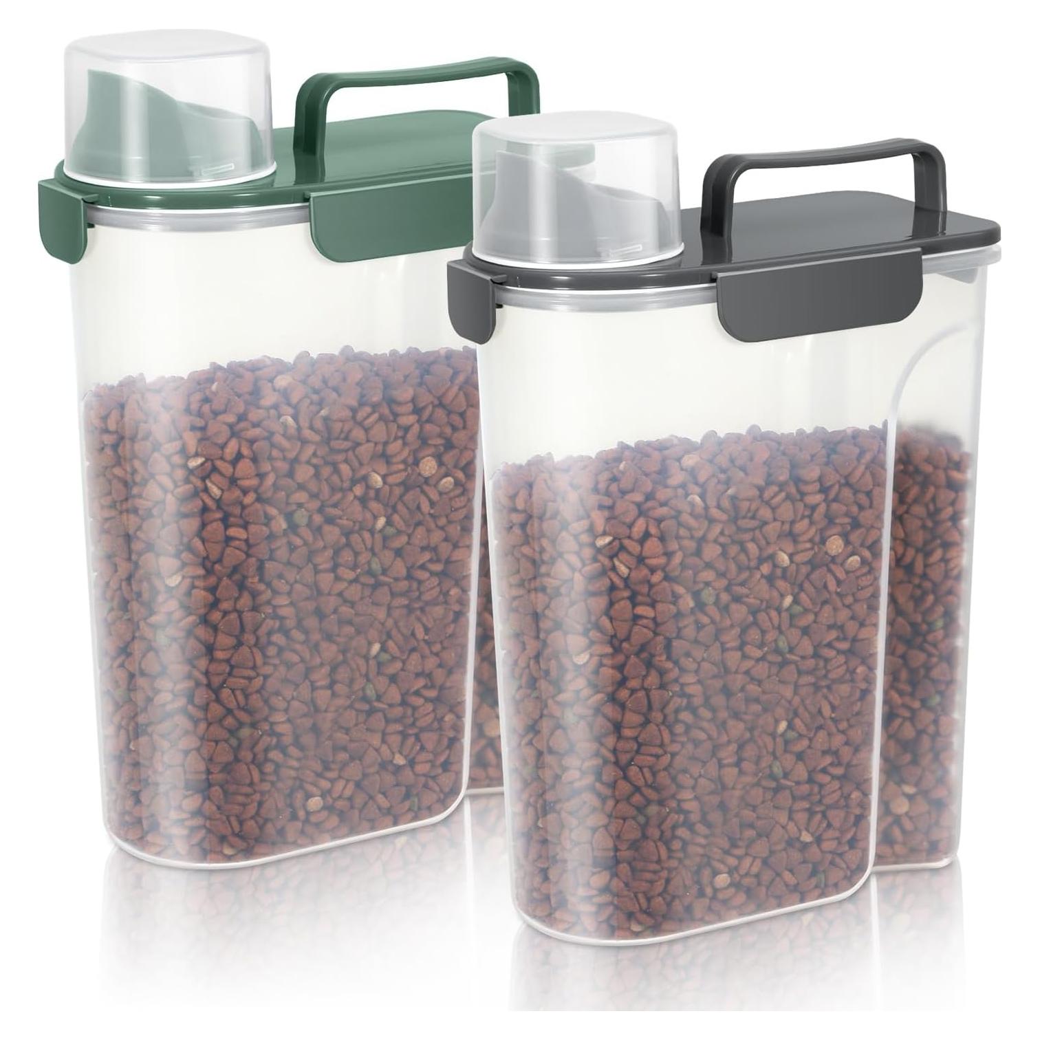 Contenedor de Almacenamiento de Comida para Mascotas LEAWALK 5L 2Pack