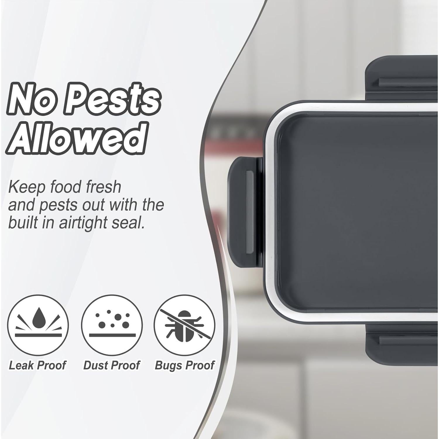 Contenedor de Almacenamiento de Comida para Mascotas LEAWALK 5L 2Pack