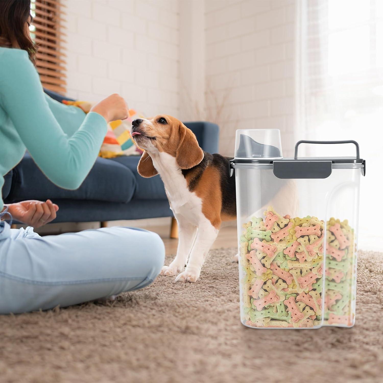 Contenedor de Almacenamiento de Comida para Mascotas LEAWALK 5L 2Pack