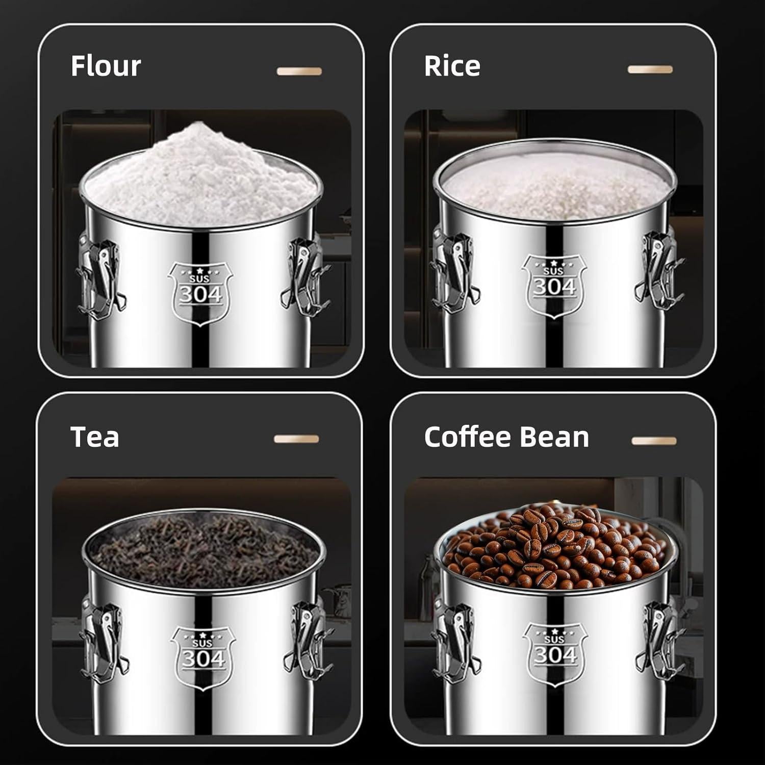 Contenedor hermético de acero inoxidable 12L Verdeho con tapa