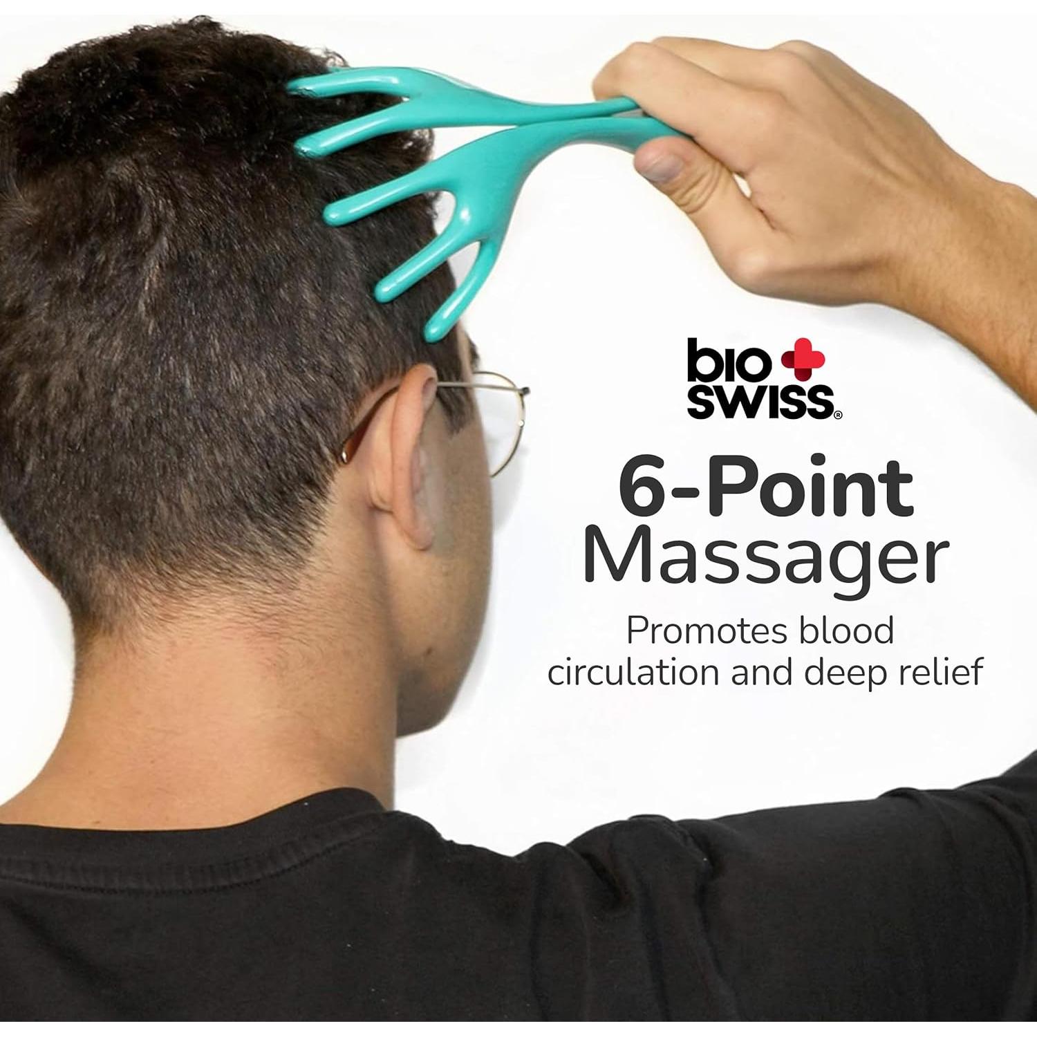 Masajeador de Cabeza BioSwiss 4 Perillas Ergonómico