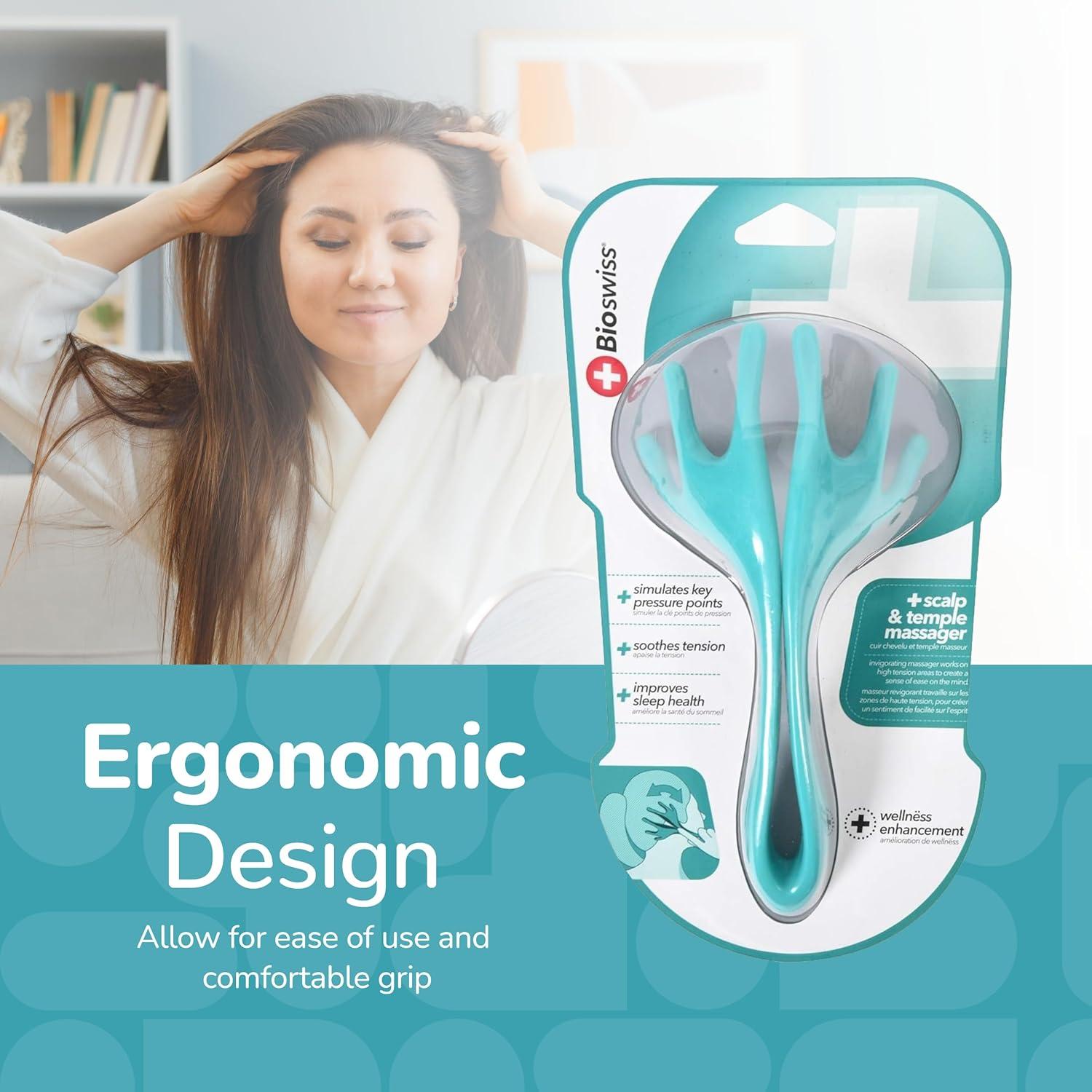 Masajeador de Cabeza BioSwiss 4 Perillas Ergonómico