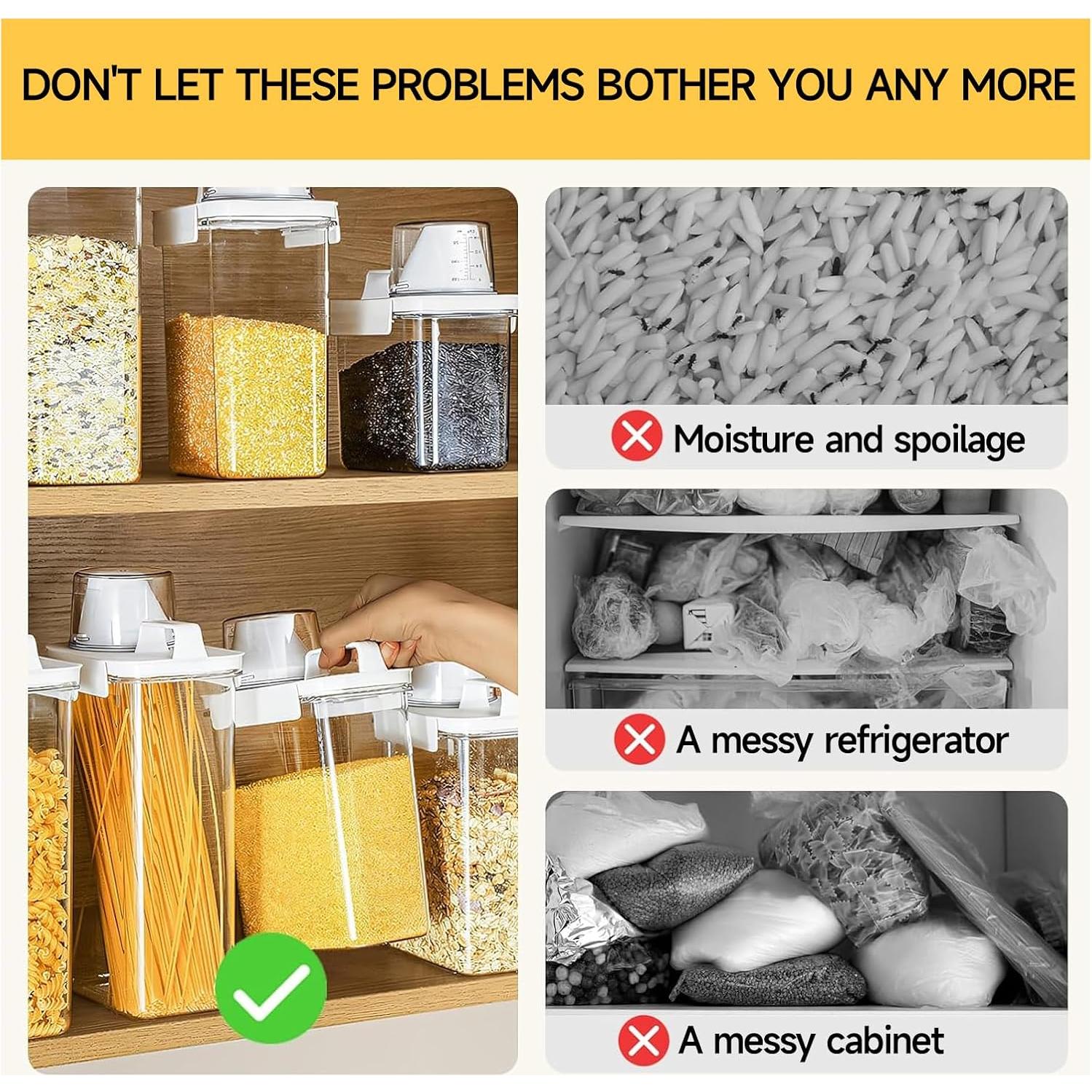 Contenedor de Cereal y Dispensador SZRUNZHU 1.1L y 2.3L