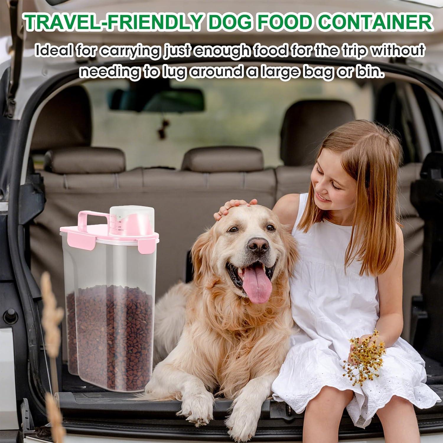 Contenedor de Comida para Mascotas TBMax 6Qt Rosa 5.68L Hermético
