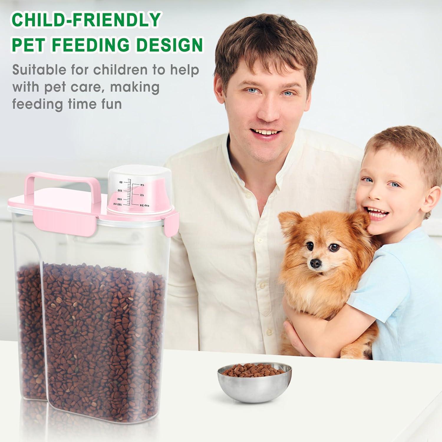 Contenedor de Comida para Mascotas TBMax 6Qt Rosa 5.68L Hermético