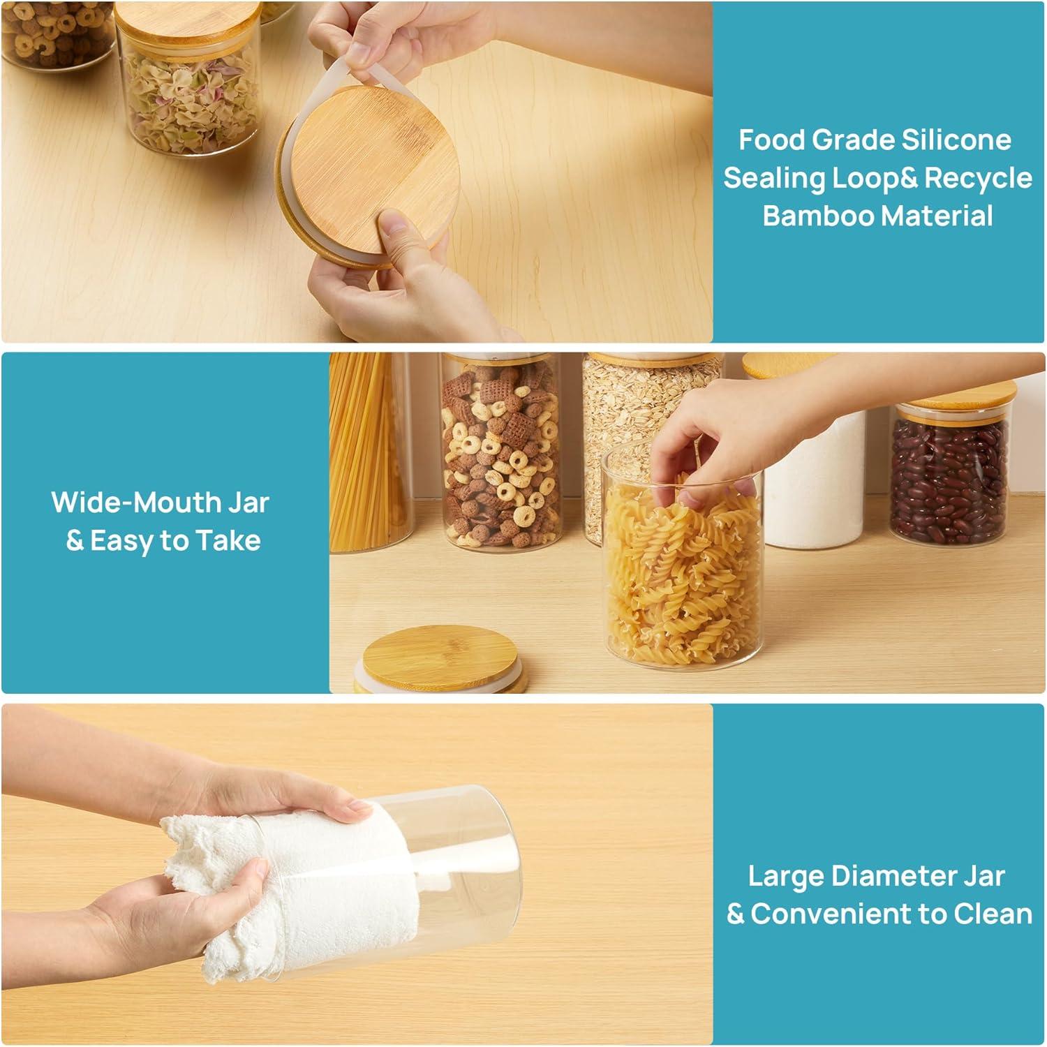 Frascos de Almacenamiento de Vidrio Vtopmart 7 Pack Herméticos