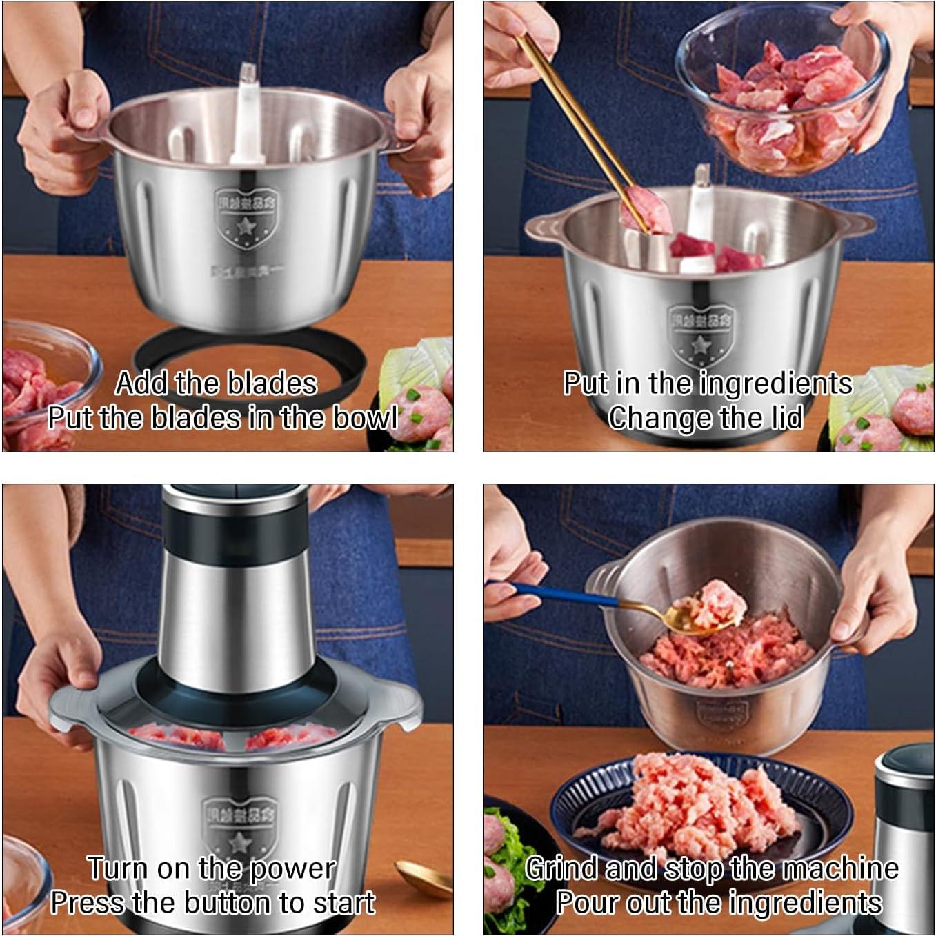 Procesador de Alimentos Payanwin OO5 2L Picadora y Molinillo