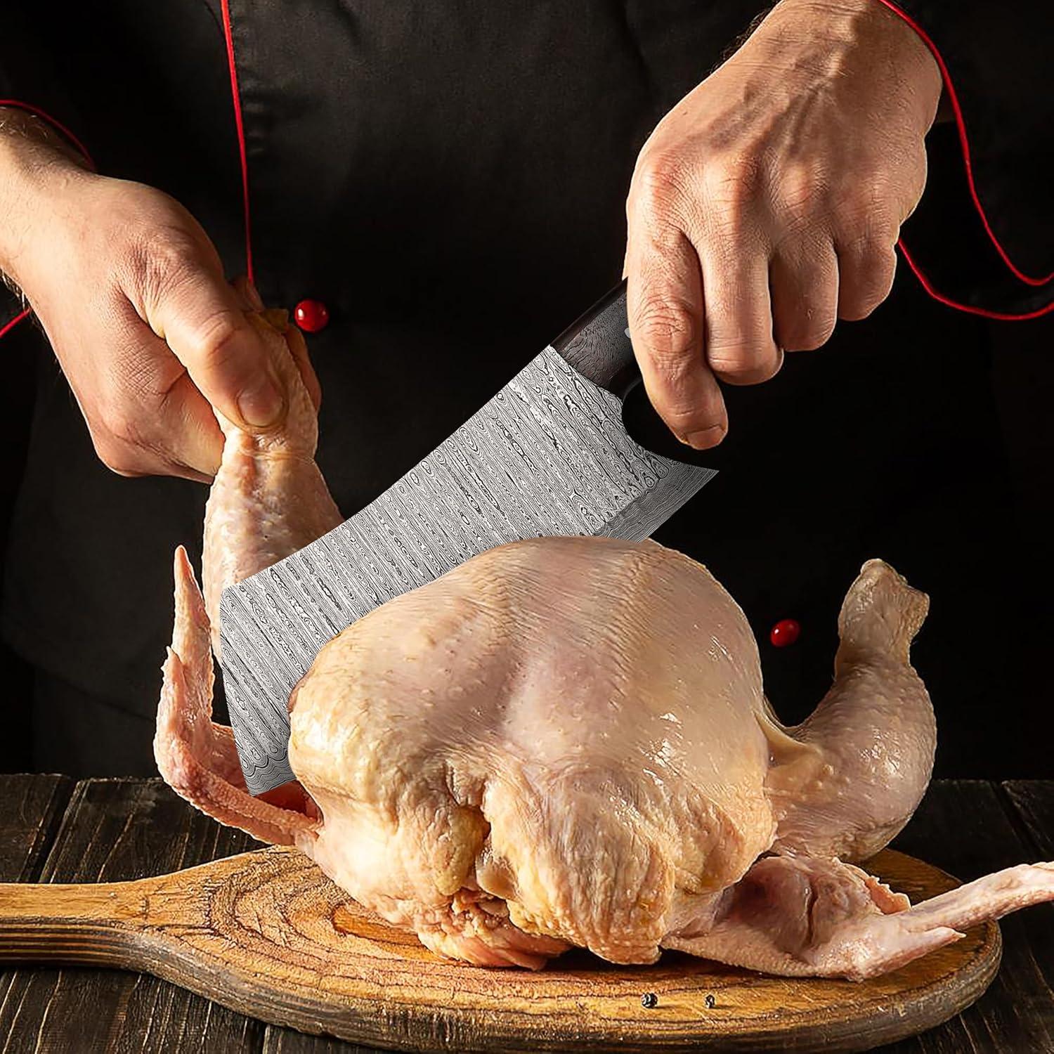 Cuchillo Deshuesador RYOBA 17.78 cm Acero Damasco Mango Madera