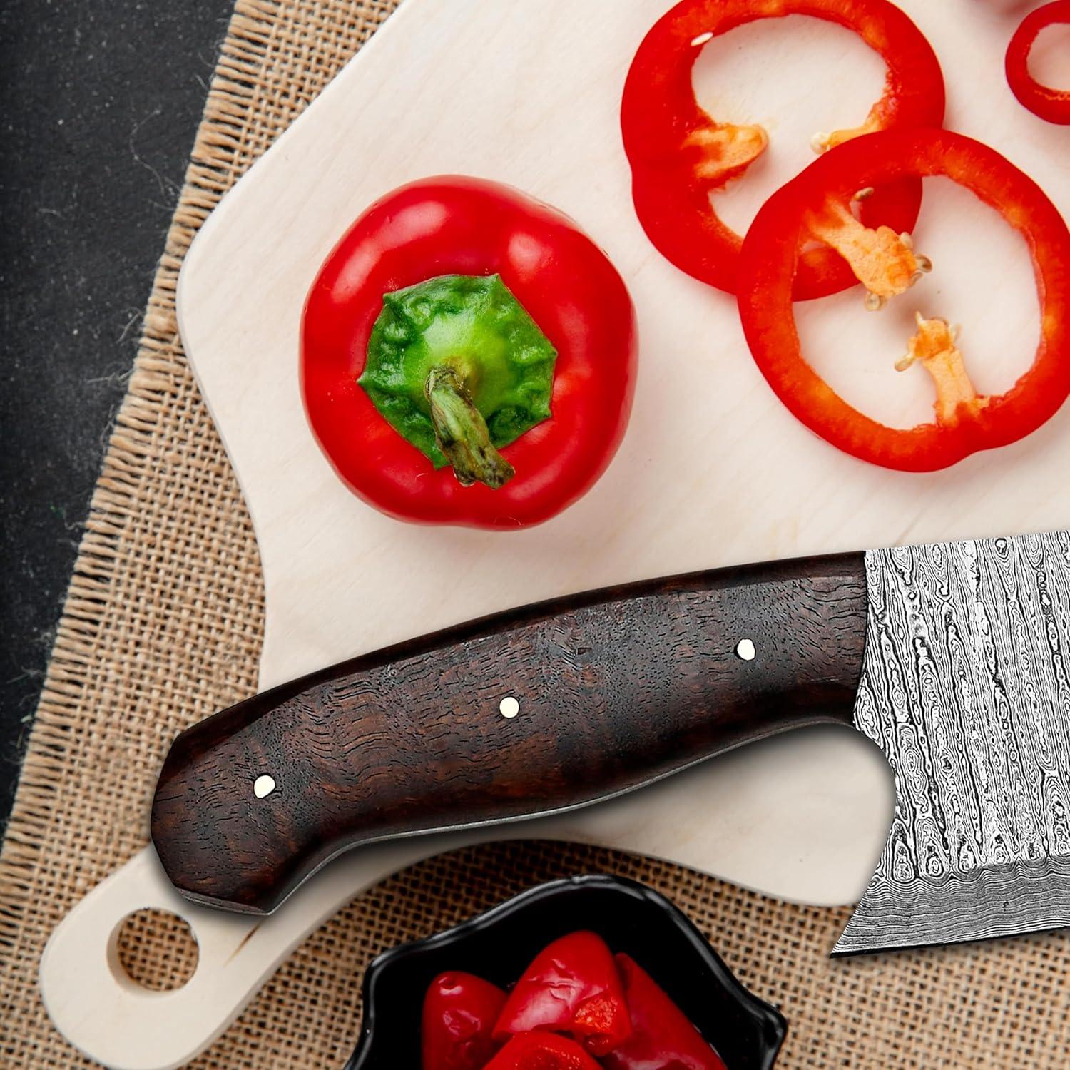 Cuchillo Deshuesador RYOBA 17.78 cm Acero Damasco Mango Madera