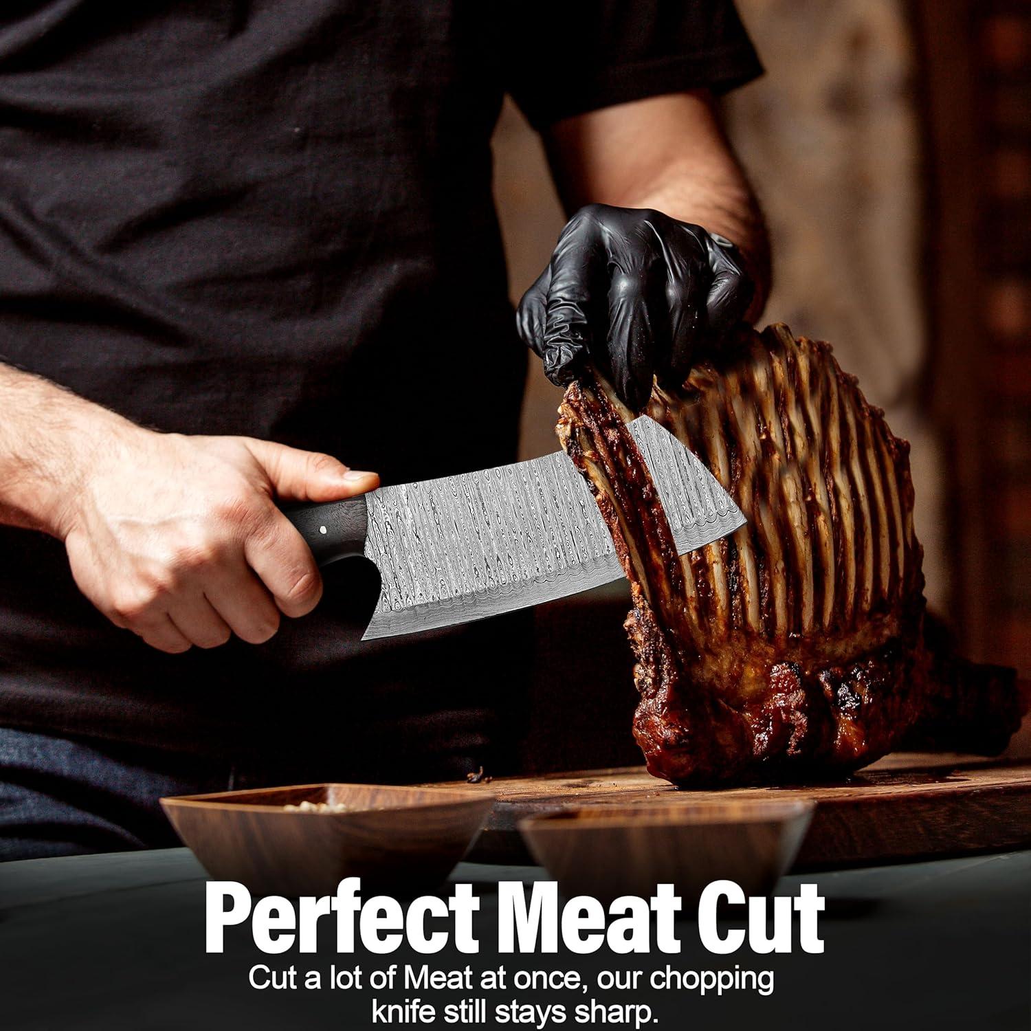 Cuchillo Deshuesador RYOBA 17.78 cm Acero Damasco Mango Madera