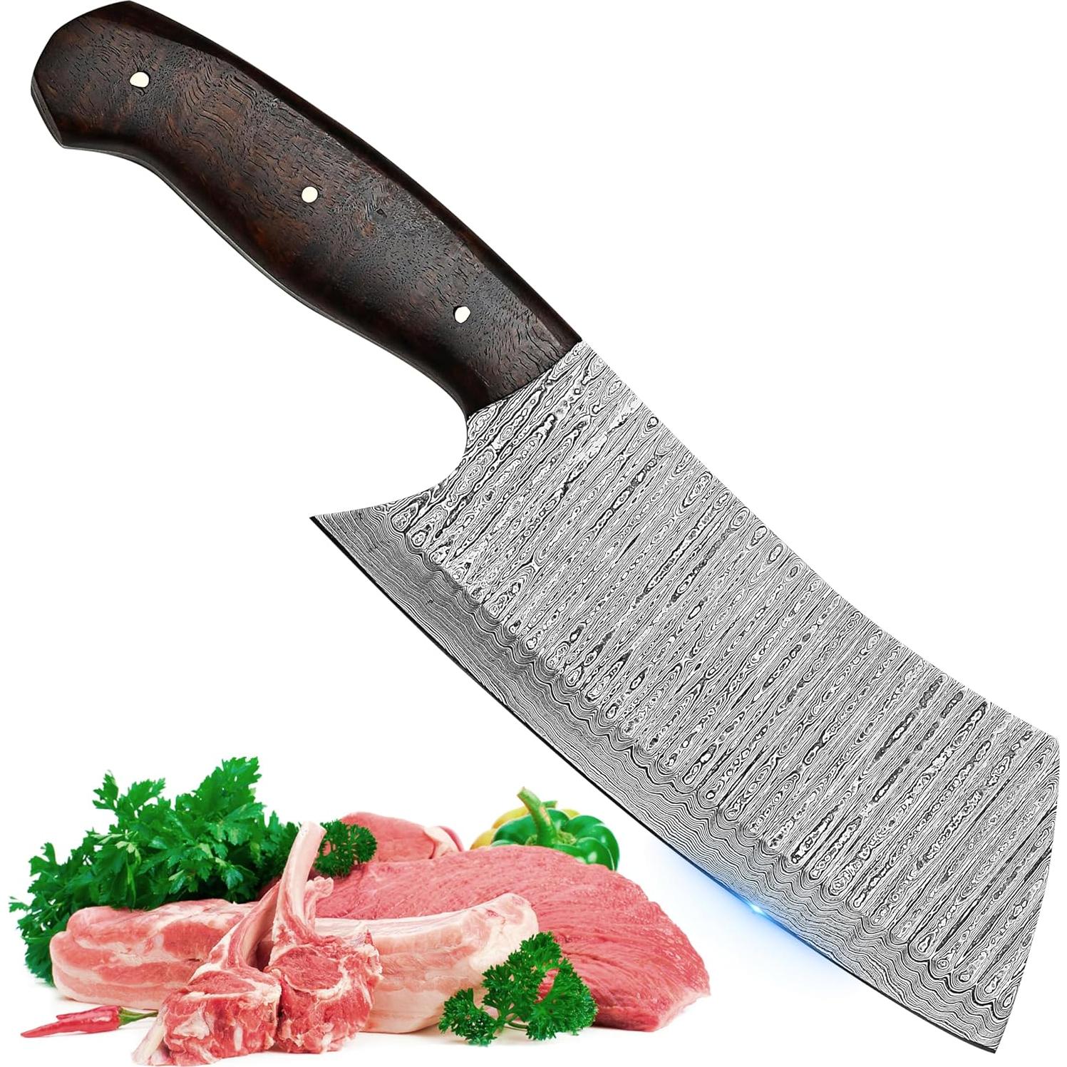 Cuchillo Deshuesador RYOBA 17.78 cm Acero Damasco Mango Madera