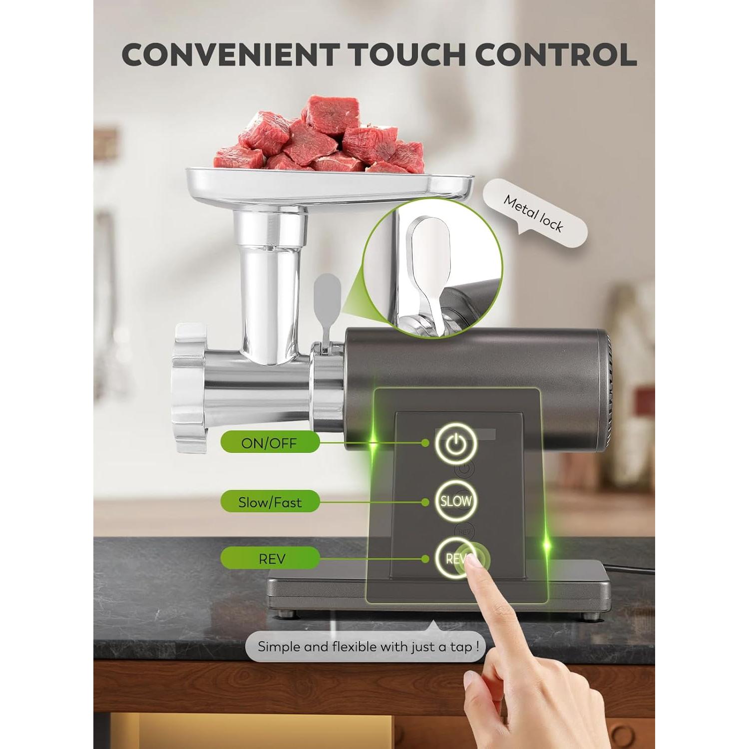 Picadora de Carne Eléctrica Flyseago 3200W Multifuncional