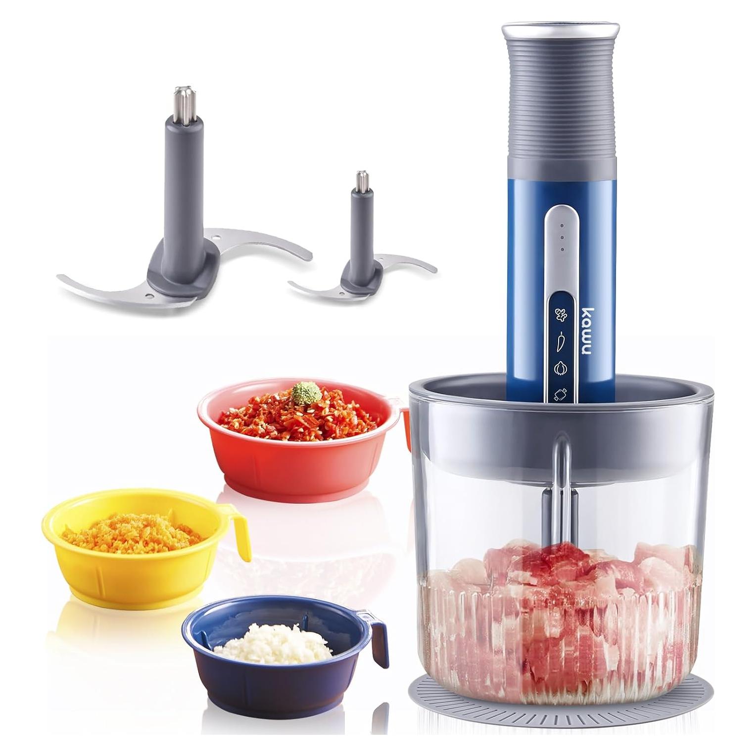 Procesador de Alimentos Portátil Kawu 500ml, Picadora Eléctrica USB