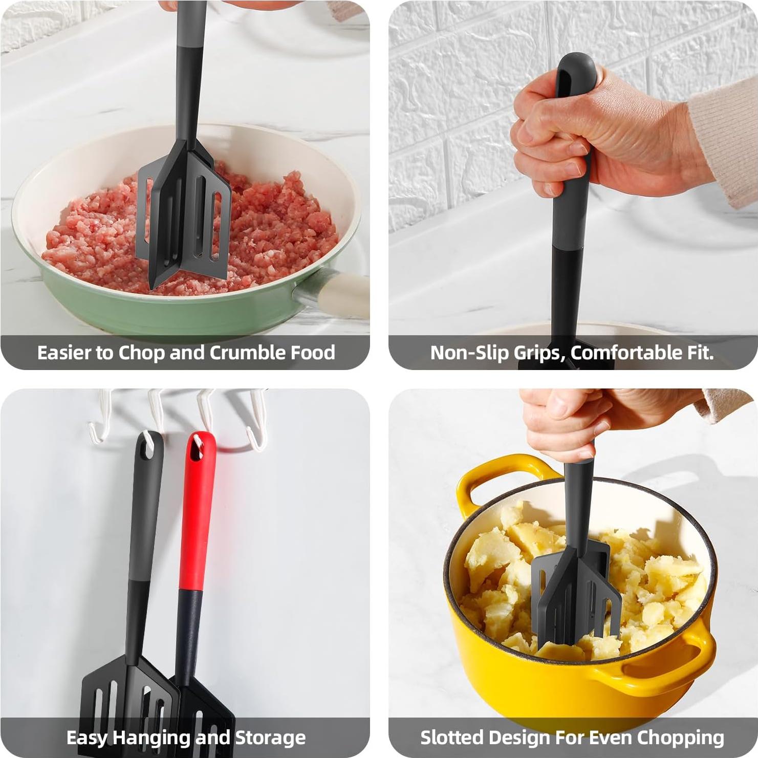 Picador de Carne 2 en 1 Mage Crab - Antiadherente y Resistente al Calor