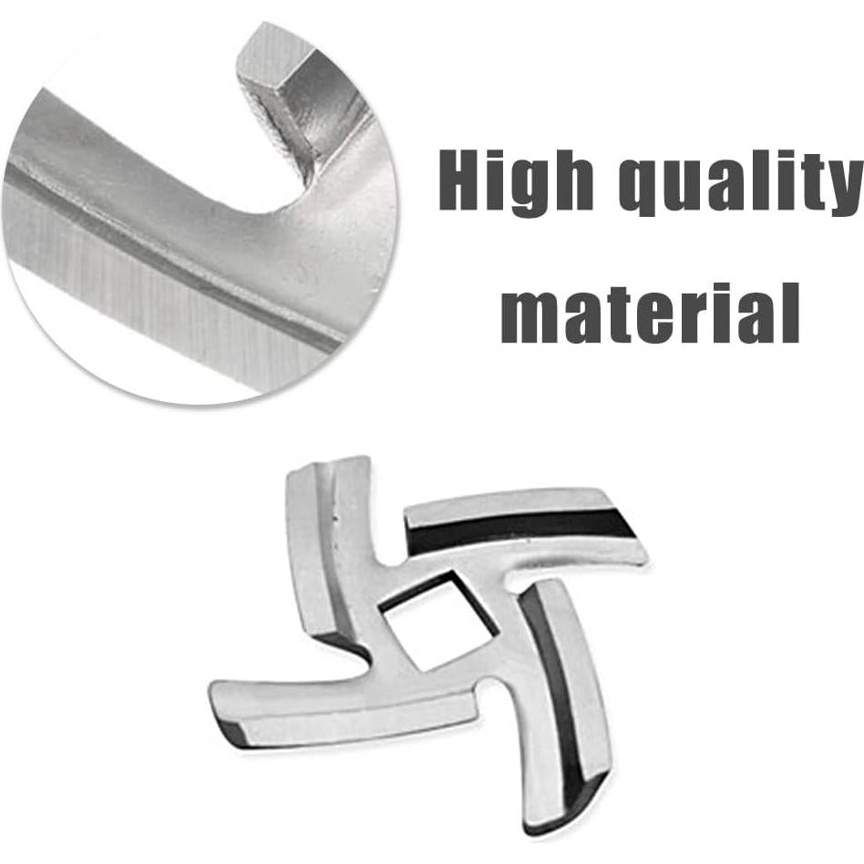 4 Piezas Cuchillas de Repuesto para Picadora de Carne Acero Inoxidable