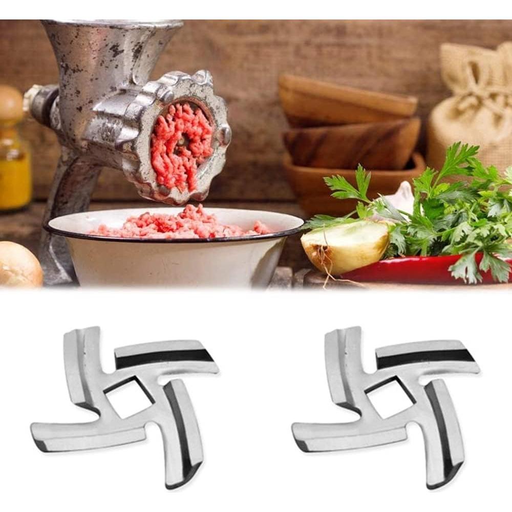 4 Piezas Cuchillas de Repuesto para Picadora de Carne Acero Inoxidable