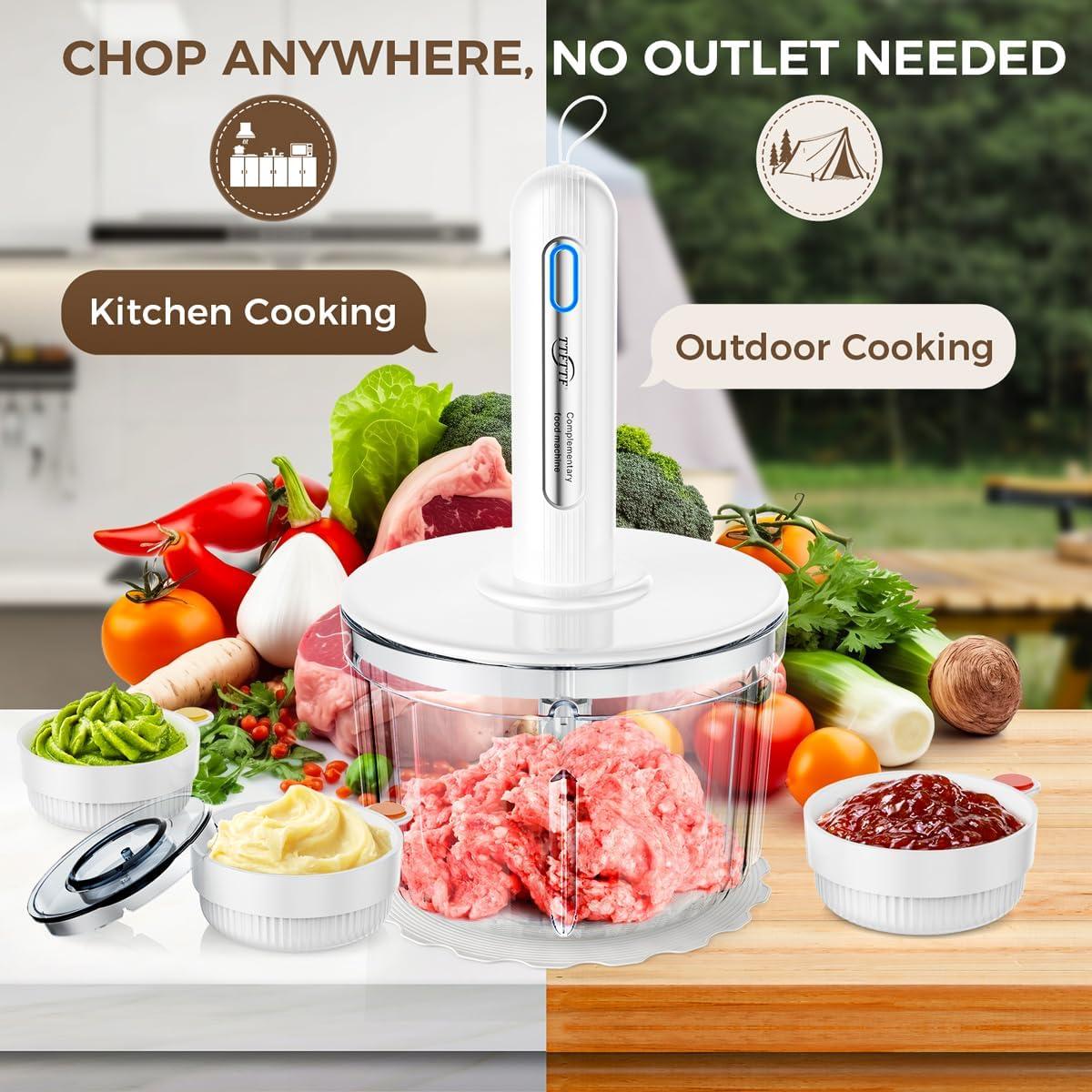 Procesador de Alimentos TTFTTF 8 Tazas 3 Cuchillas Blanco