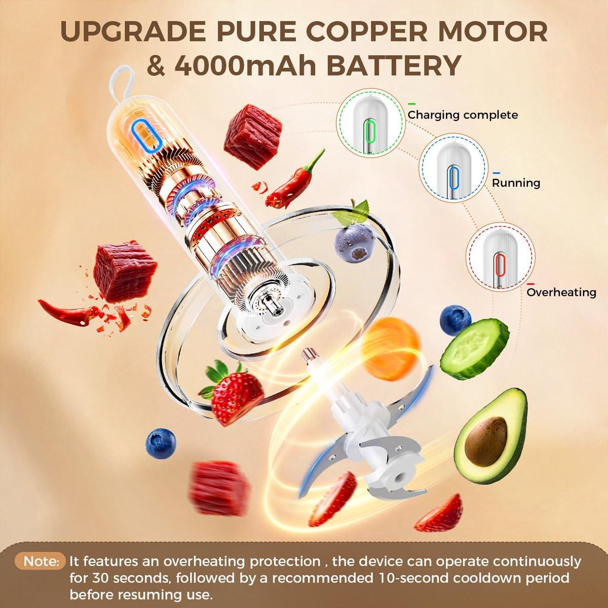 Procesador de Alimentos TTFTTF 8 Tazas 3 Cuchillas Blanco