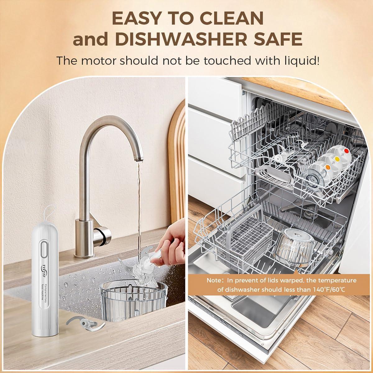 Procesador de Alimentos TTFTTF 8 Tazas 3 Cuchillas Blanco