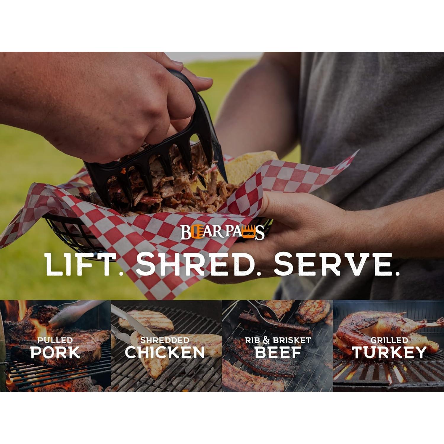 Garras de Carne Bear Paws - Desmenuzador de Nylon Negro