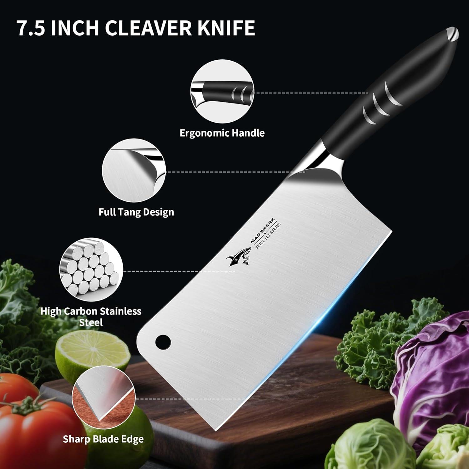 Cuchillo de Carnicero MAD SHARK 19.1 cm Acero Inoxidable Profesional