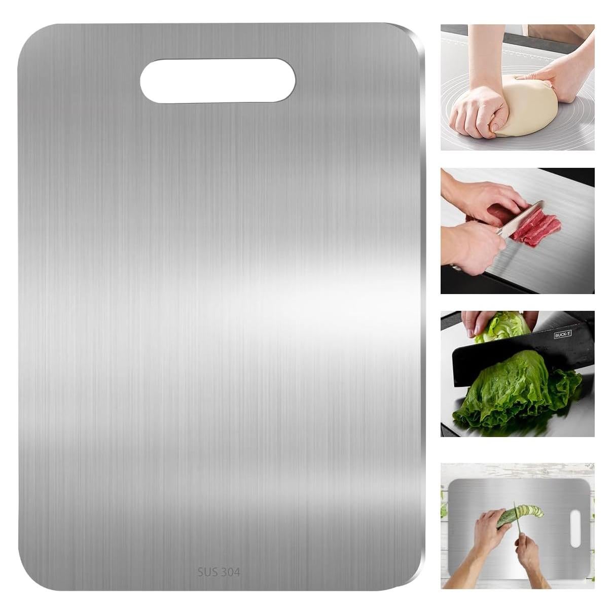 Tabla de Cortar Acero Inoxidable 304 PJHAJH 33.8x23.1cm