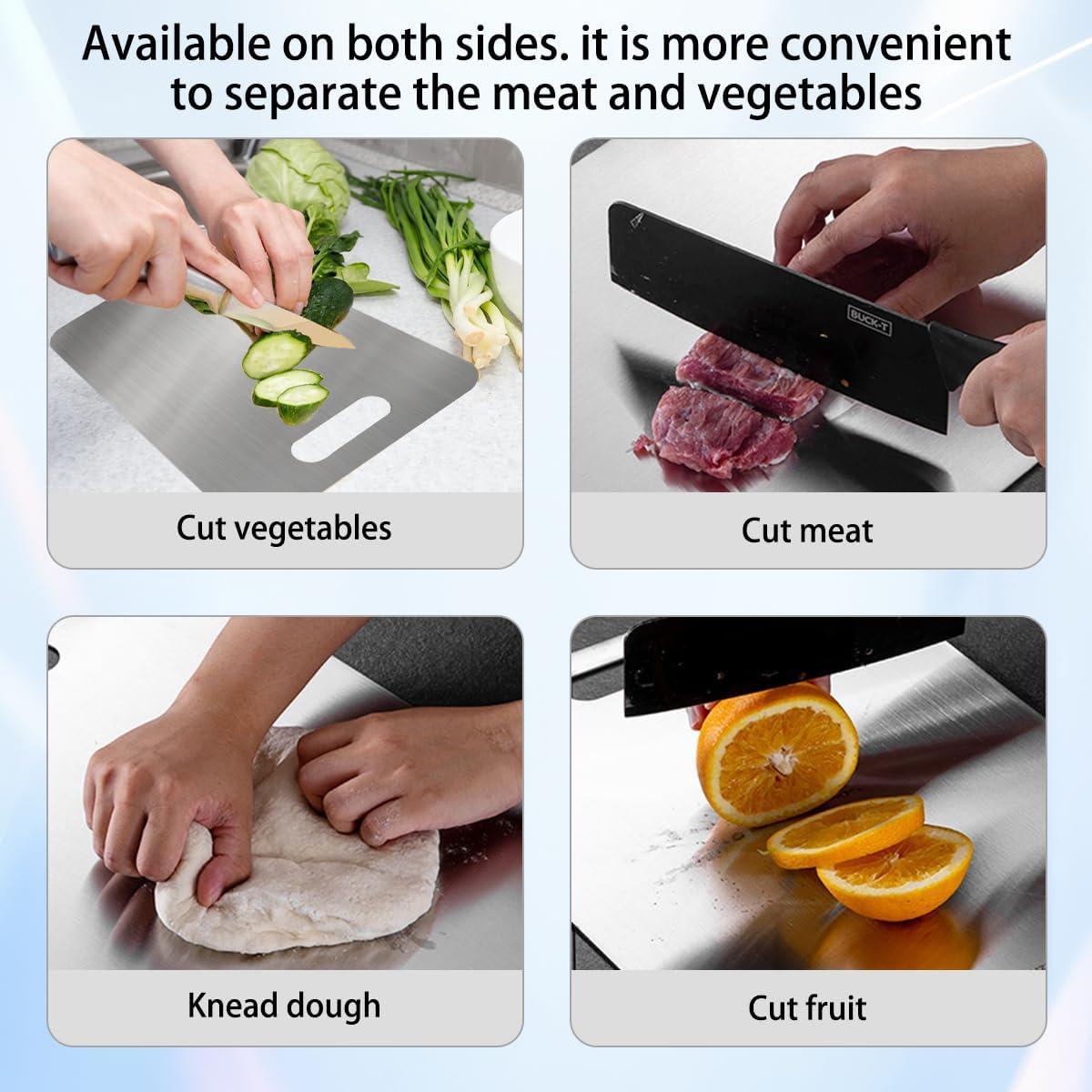 Tabla de Cortar Acero Inoxidable 304 PJHAJH 33.8x23.1cm