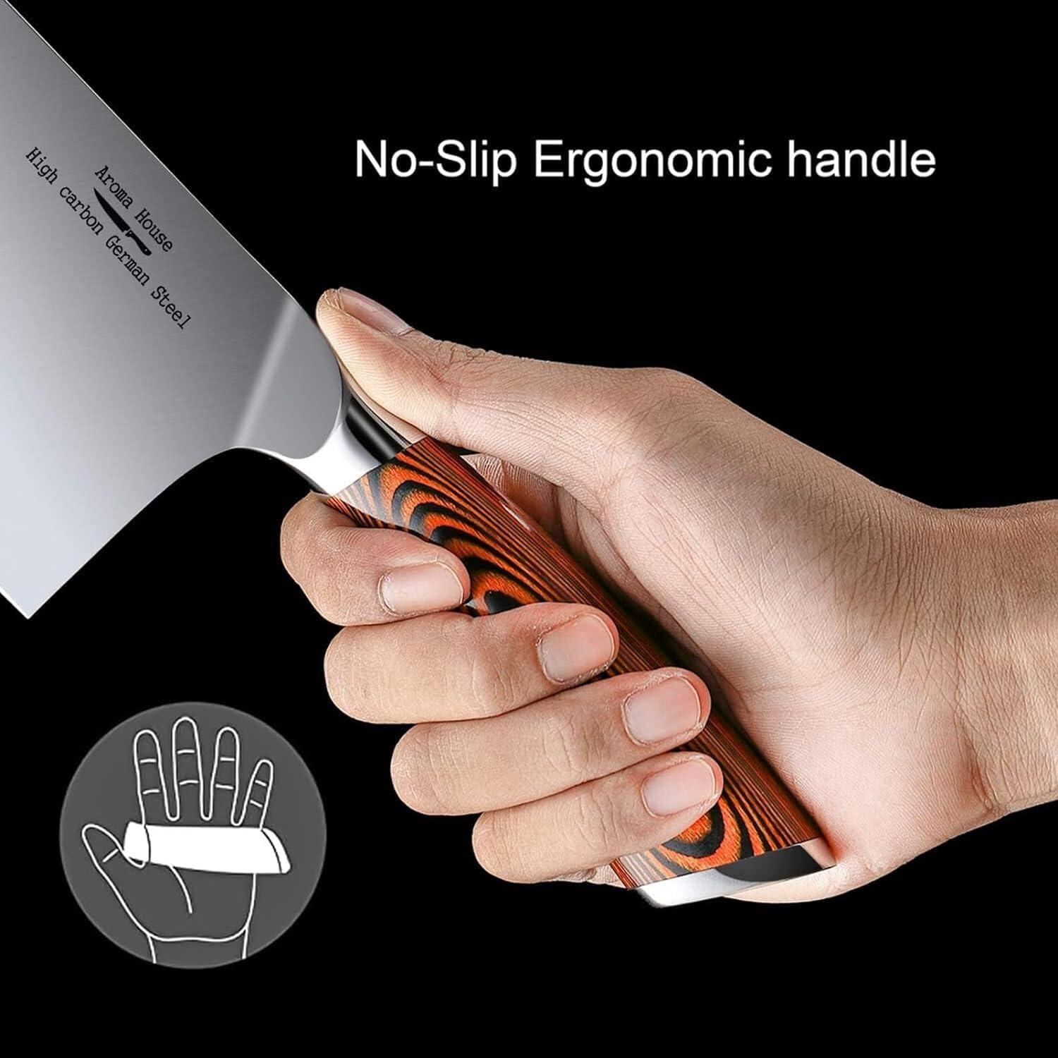 Cuchillo de Carnicero Aroma House 17.78 cm Acero Inoxidable