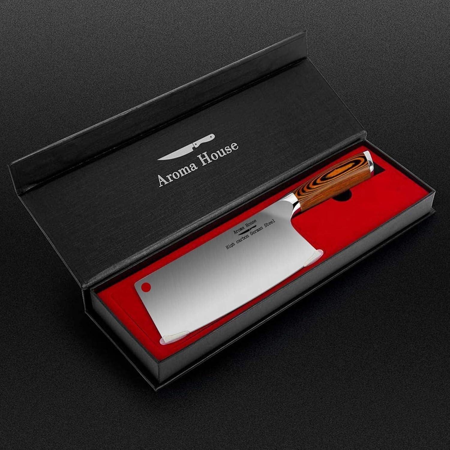 Cuchillo de Carnicero Aroma House 17.78 cm Acero Inoxidable