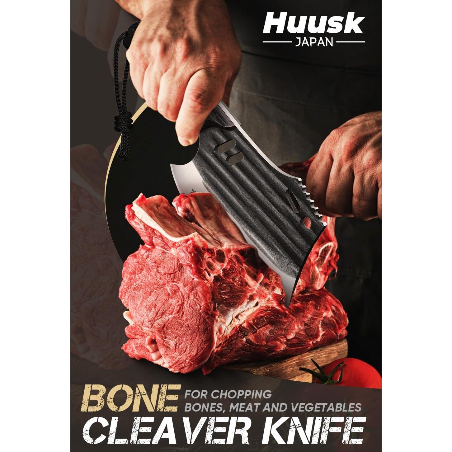 Cuchillo de Carnicero Huusk Forjado a Mano 16.26 cm Acero