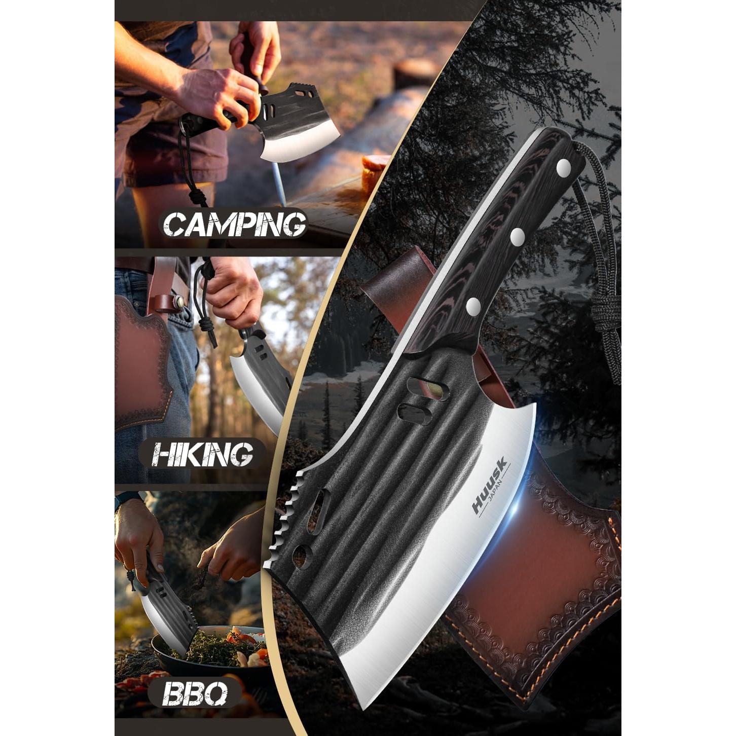 Cuchillo de Carnicero Huusk Forjado a Mano 16.26 cm Acero