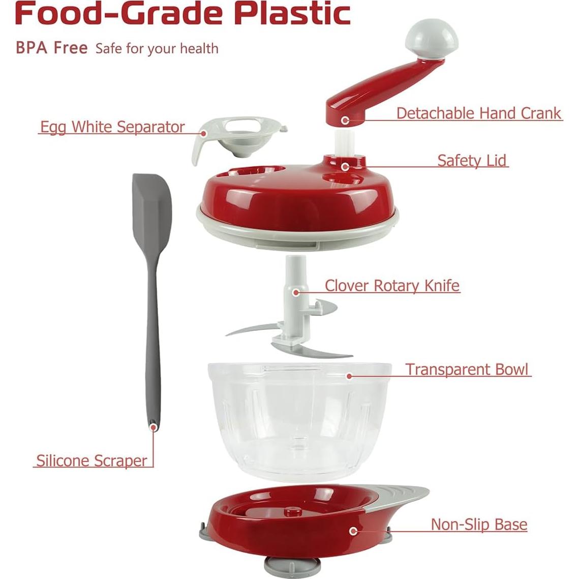 Procesador de Alimentos Manual Genérico EZ - Picador y Molinillo