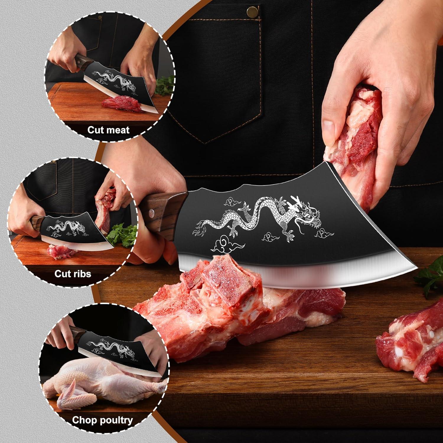 Cuchillo de Carnicero Plys 20.32 cm Acero Inoxidable con Funda