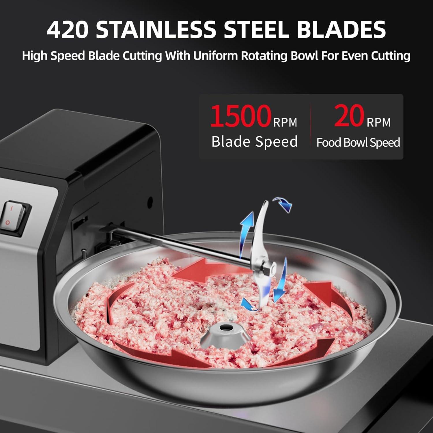 Procesador de Alimentos Eléctrico TERUISI GJ805 250W 6QT Acero Inoxidable