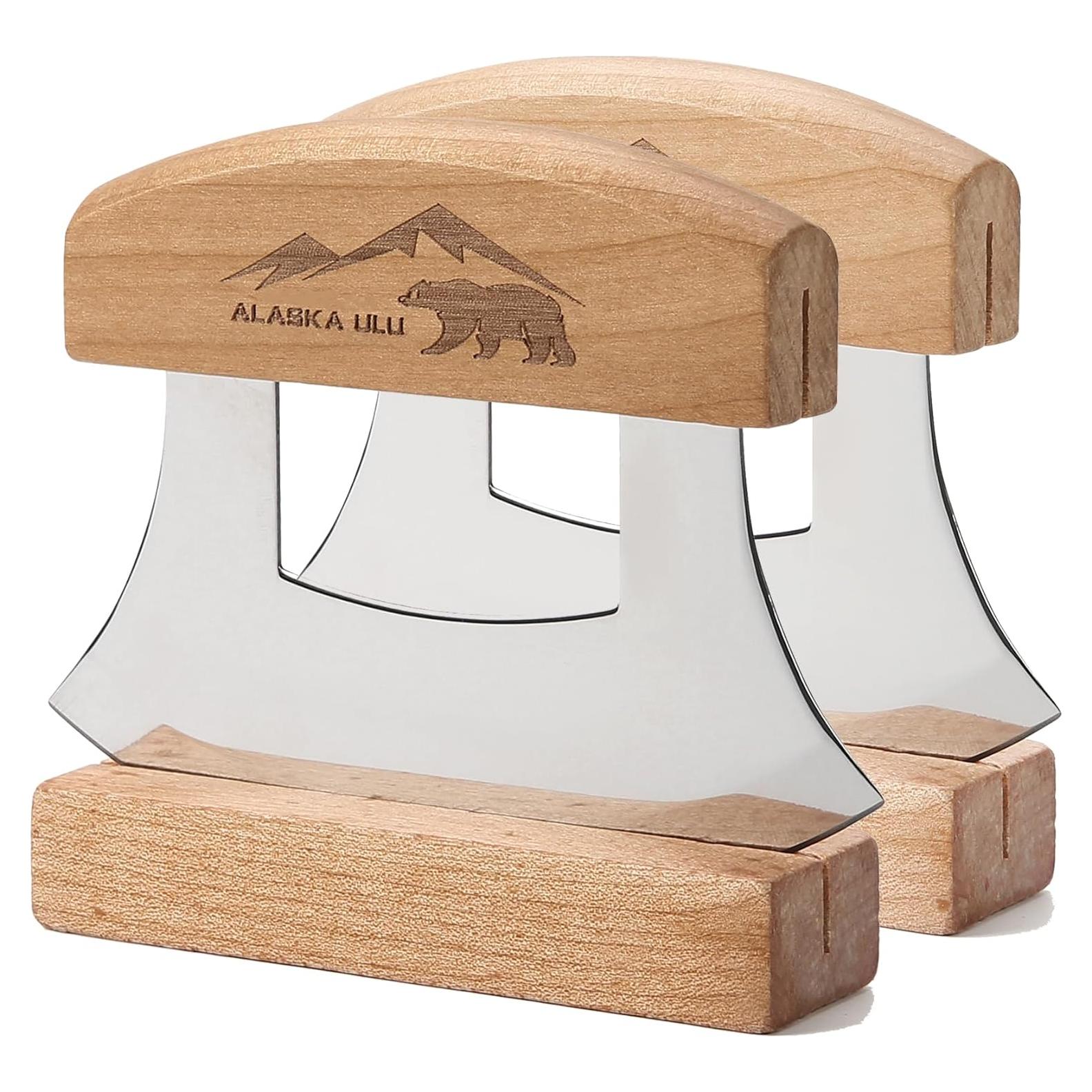 Cortador de Pizza Ulu WiuCYS con Soporte de Madera 12.7cm