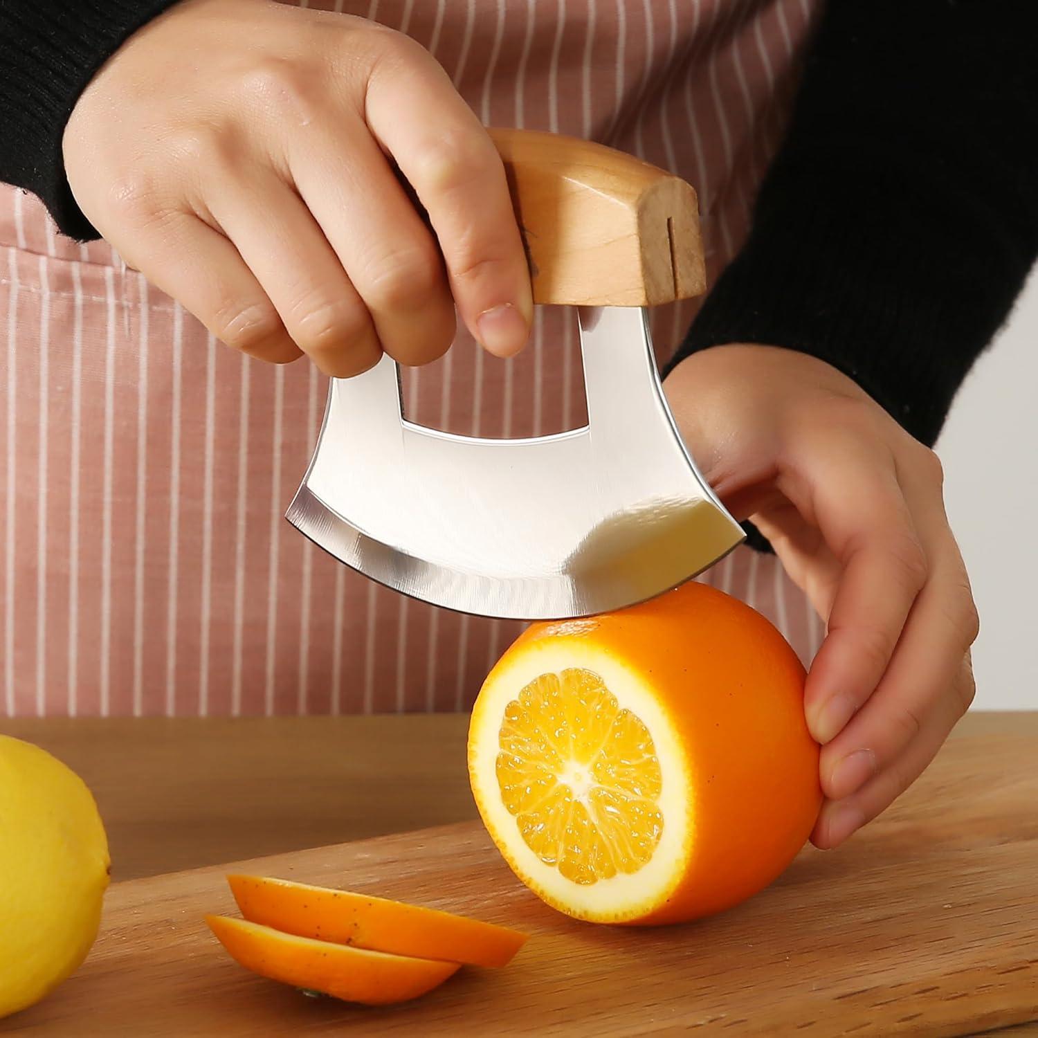 Cortador de Pizza Ulu WiuCYS con Soporte de Madera 12.7cm