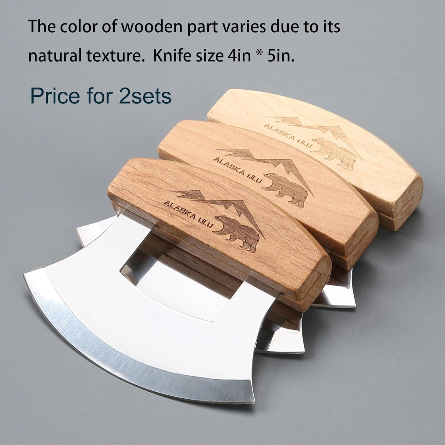 Cortador de Pizza Ulu WiuCYS con Soporte de Madera 12.7cm