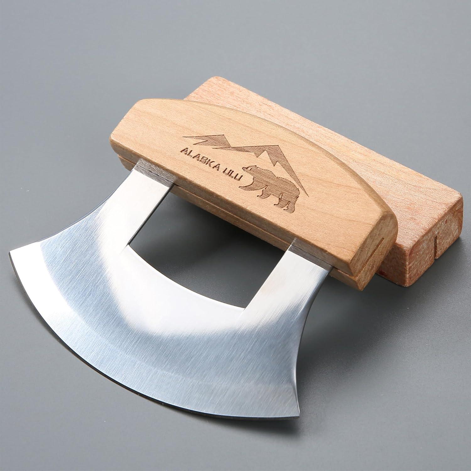 Cortador de Pizza Ulu WiuCYS con Soporte de Madera 12.7cm